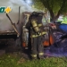 Rescataron a un perro que estaba atado a un camión que se incendió en San Lorenzo