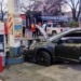 Impactante choque contra una estación de servicio en San Lorenzo