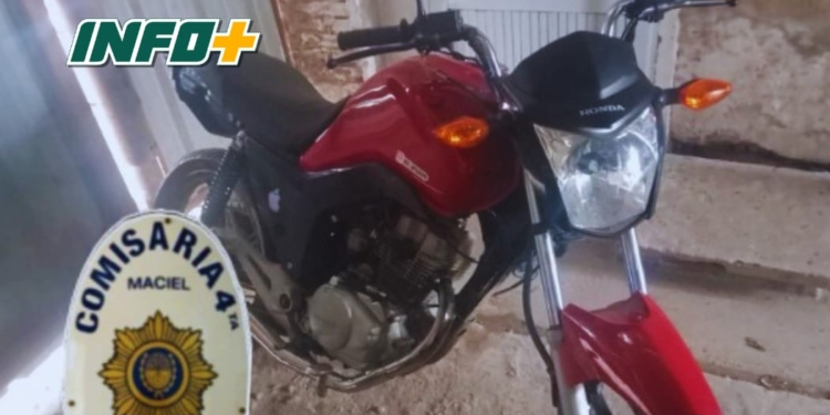 Recuperaron en Maciel una moto que había sido robada en Rosario