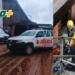 Rescataron a un operario que cayó dentro de una noria en Puerto San Martín