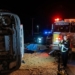 Bomberos de Barrancas rescataron a un camionero tras volcar en autopista a la altura de Monje