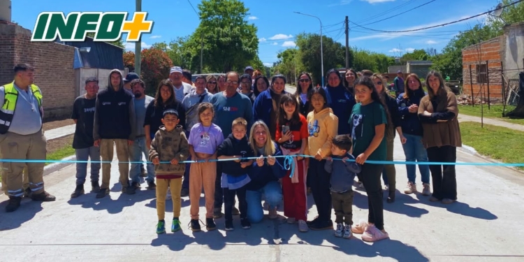 Serodino inauguró una nueva obra de pavimentación en calle Lima