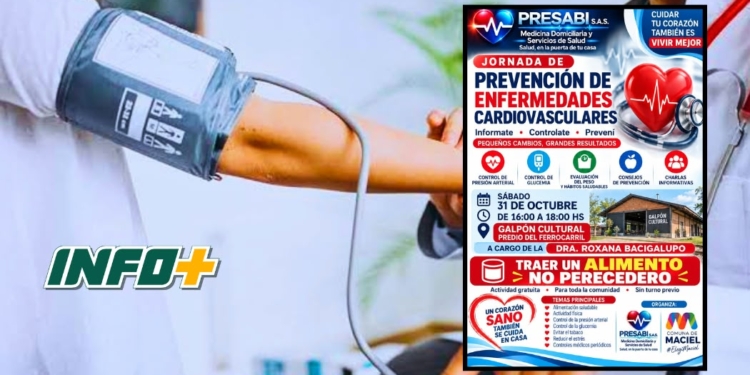 Maciel realizará una jornada gratuita de prevención de enfermedades cardiovasculares