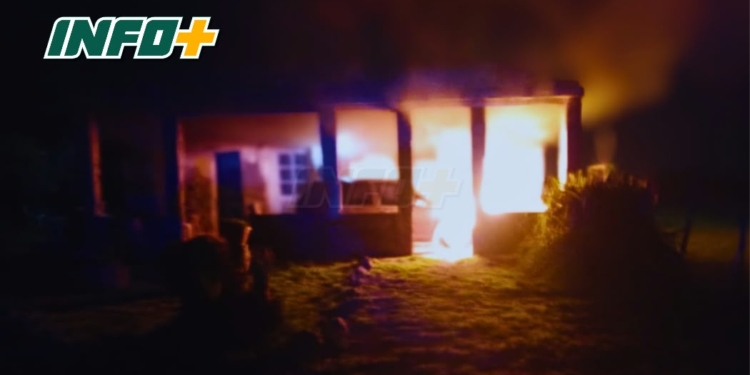 Bomberos de Maciel extinguieron el incendio de un auto y evitaron que el fuego alcanzara una vivienda