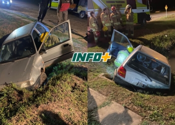 San Genaro: un conductor despitó y terminó con su auto en un zanjón