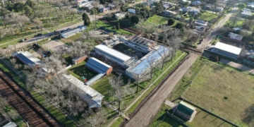 La nueva escuela secundaria de Pueblo Andino ya cuenta con un 80 % de avance